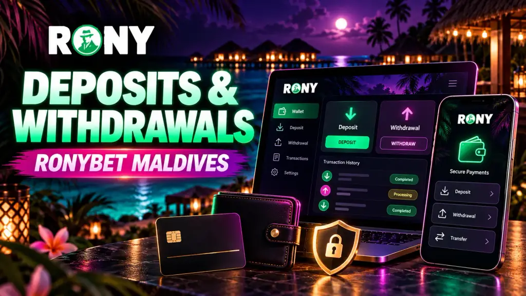 RonyBet deposits and withdrawals for Maldives players